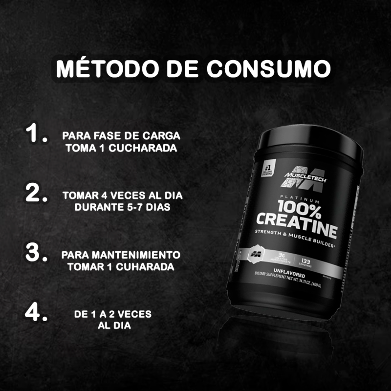 Comprar Creatina Platinum Muscletech en Electroshopy - Ángulo 2